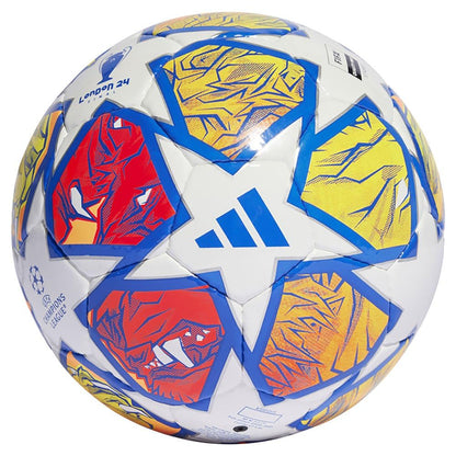 adidas UEFA Champions League FIFA Quality Pro Sala Ball IN9339 Unisex Soccer Ball White/Glow Blue/Flash Orange 4 - Renee Lane Company