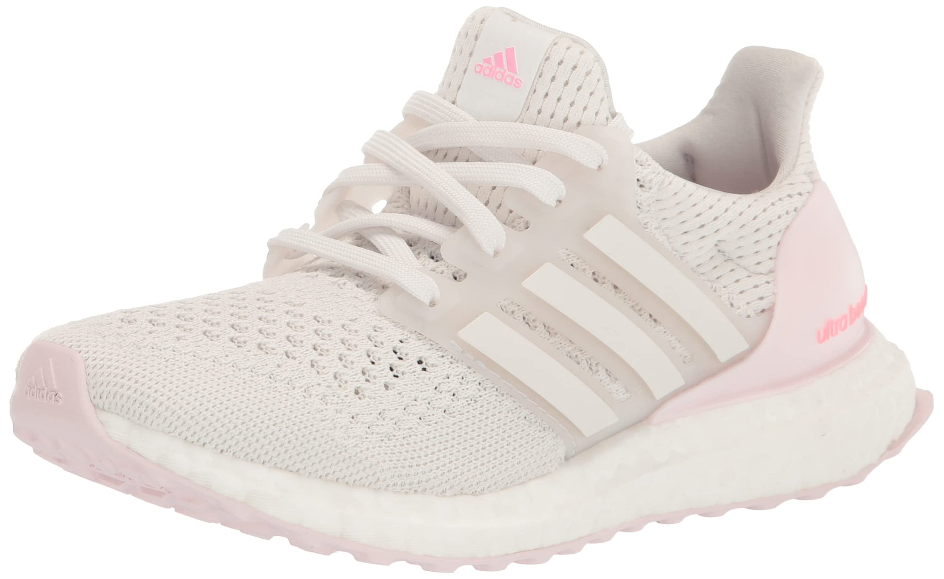 adidas Ultraboost 1.0 Running Shoe Crystal White/Crystal White/Almost Pink 4.5 US Unisex Big Kid - Renee Lane Company