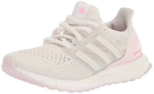 adidas Ultraboost 1.0 Running Shoe Crystal White/Crystal White/Almost Pink 4.5 US Unisex Big Kid - Renee Lane Company