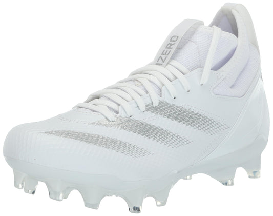 adidas Unisex Adizero Impact American Football Sneaker White/Silver Metallic/White 7 US Men - Renee Lane Company