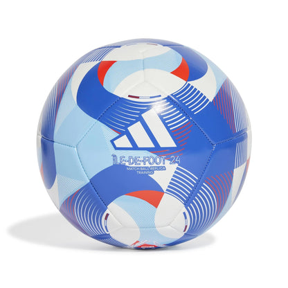 adidas Unisex-Adult Olympics Training Soccer Ball White/Solar Red/Clear Sky/Team Royal Blue 3 - Renee Lane Company