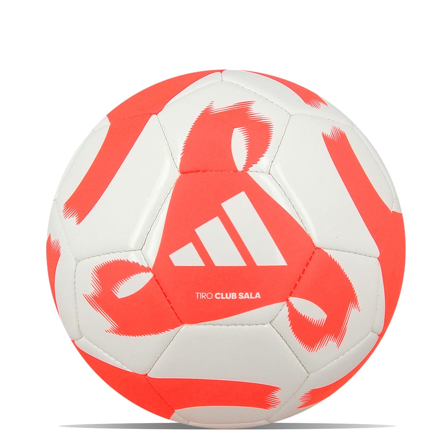 adidas Unisex-Adult Tiro Club Sala Soccer Ball White/Solar Red 3 - Renee Lane Company