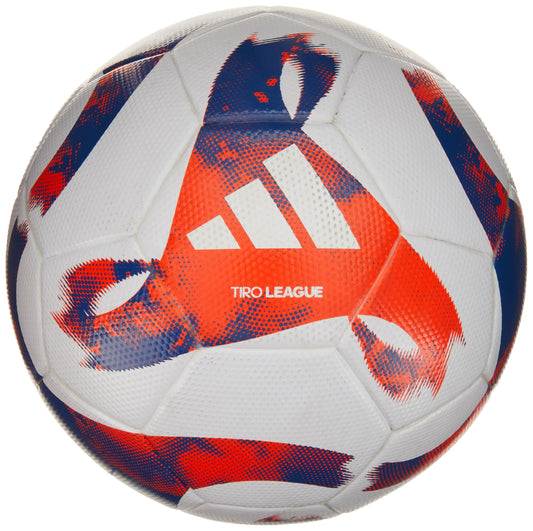 adidas Unisex-Adult Tiro League TSBE Soccer Ball White/Team Royal Blue/Team Solar Orange 4 - Renee Lane Company