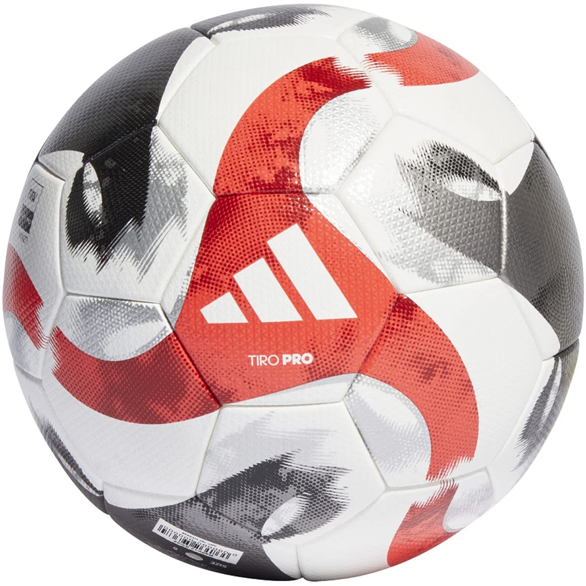 adidas Unisex-Adult Tiro Pro Ball White/Black/Iron Metallic/Power Red 5 - Renee Lane Company
