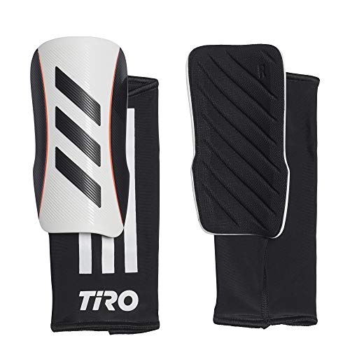 adidas Unisex-Adult Tiro Shin Guards White/Black/Black Small - Renee Lane Company