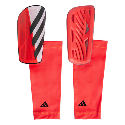 adidas Unisex-Adult Tiro Soft Ground League Shin Guards (Lucid Red/White/Black Medium) - Renee Lane Company