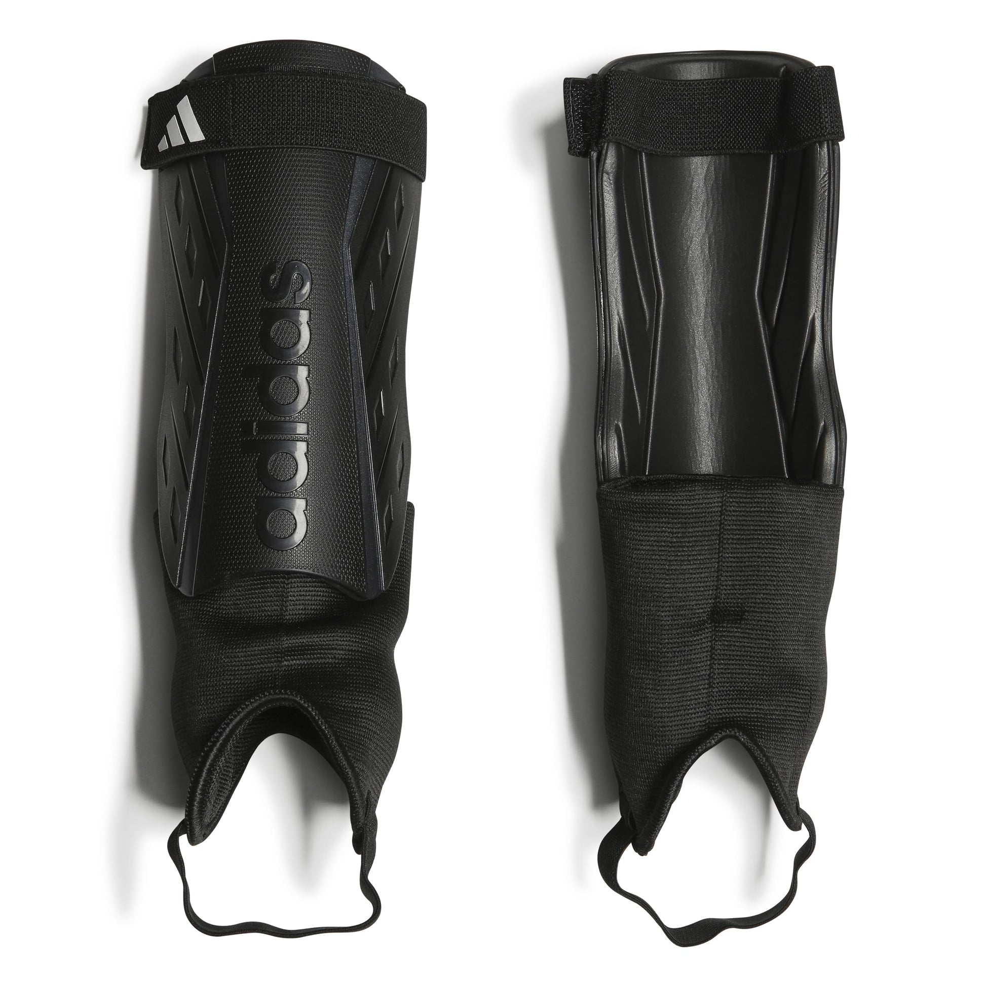 adidas Unisex-Adult Tiro Soft Ground Match Shin Guards Black/White/Iron Metallic Large - Renee Lane Company