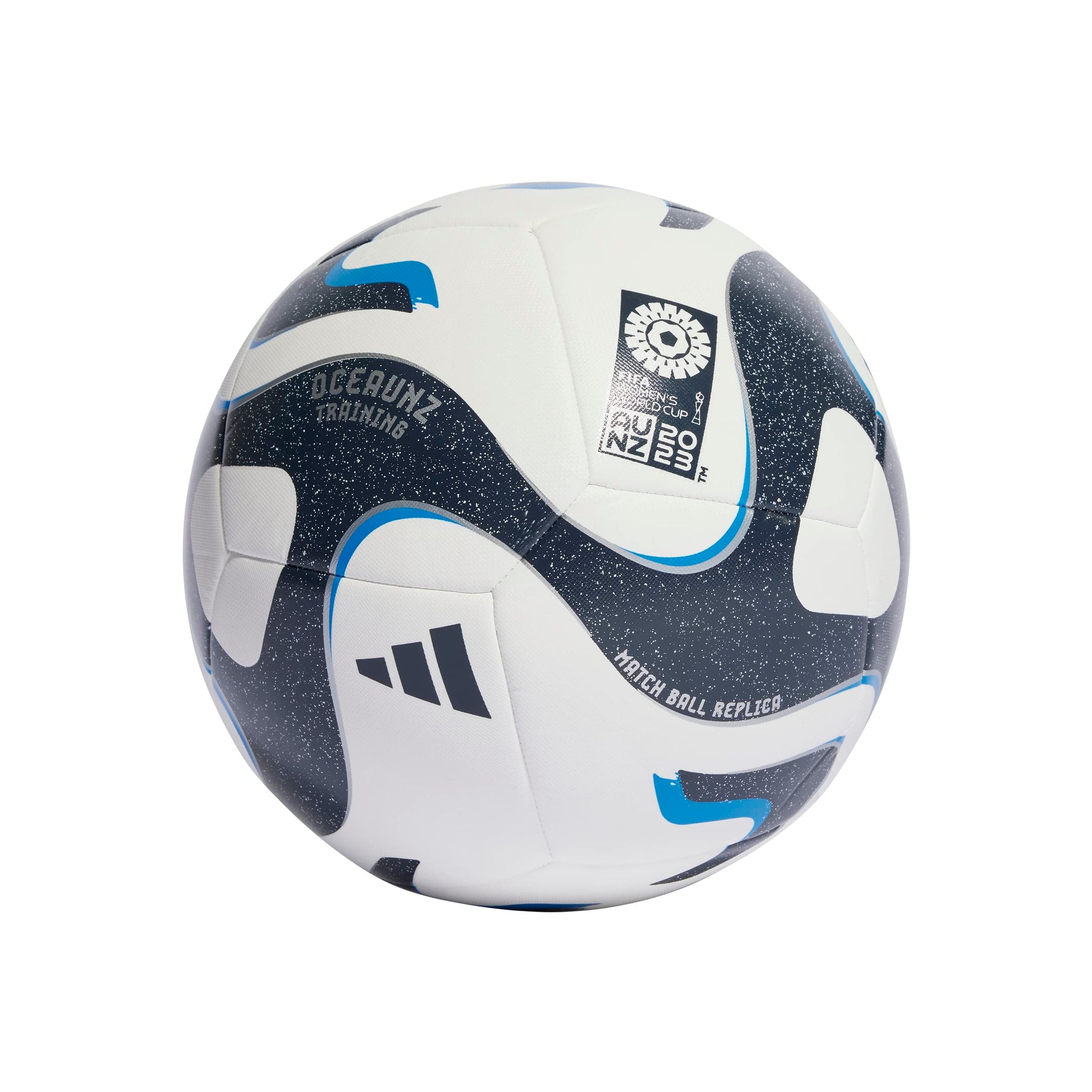 adidas Unisex-Adult Womens World Cup Training Ball White/Collegiate Navy/Bright Blue/Silver Metallic 3 - Renee Lane Company
