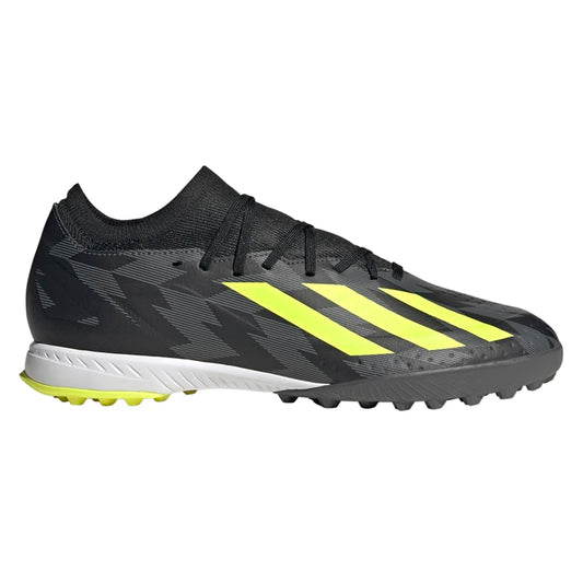adidas Unisex-Adult X Crazyfast.3 Turf Sneaker (Core Black/Team Solar Yellow/Grey US Footwear Size System Adult Men Numeric Medium 7.5) - Renee Lane Company