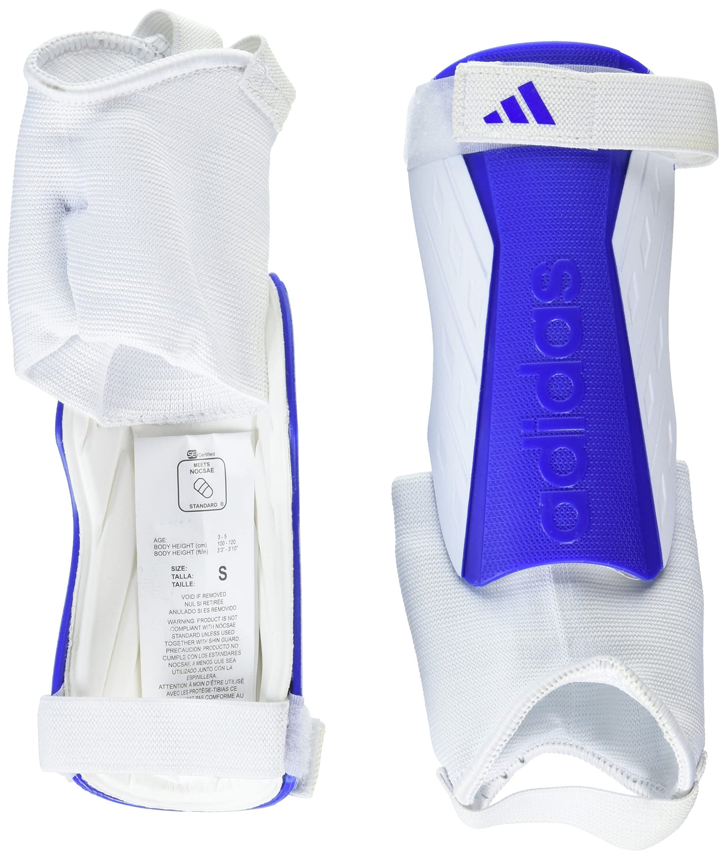 adidas Unisex-Child Tiro Soft Ground Match Shin Guards White/Team Royal Blue/White Medium - Renee Lane Company