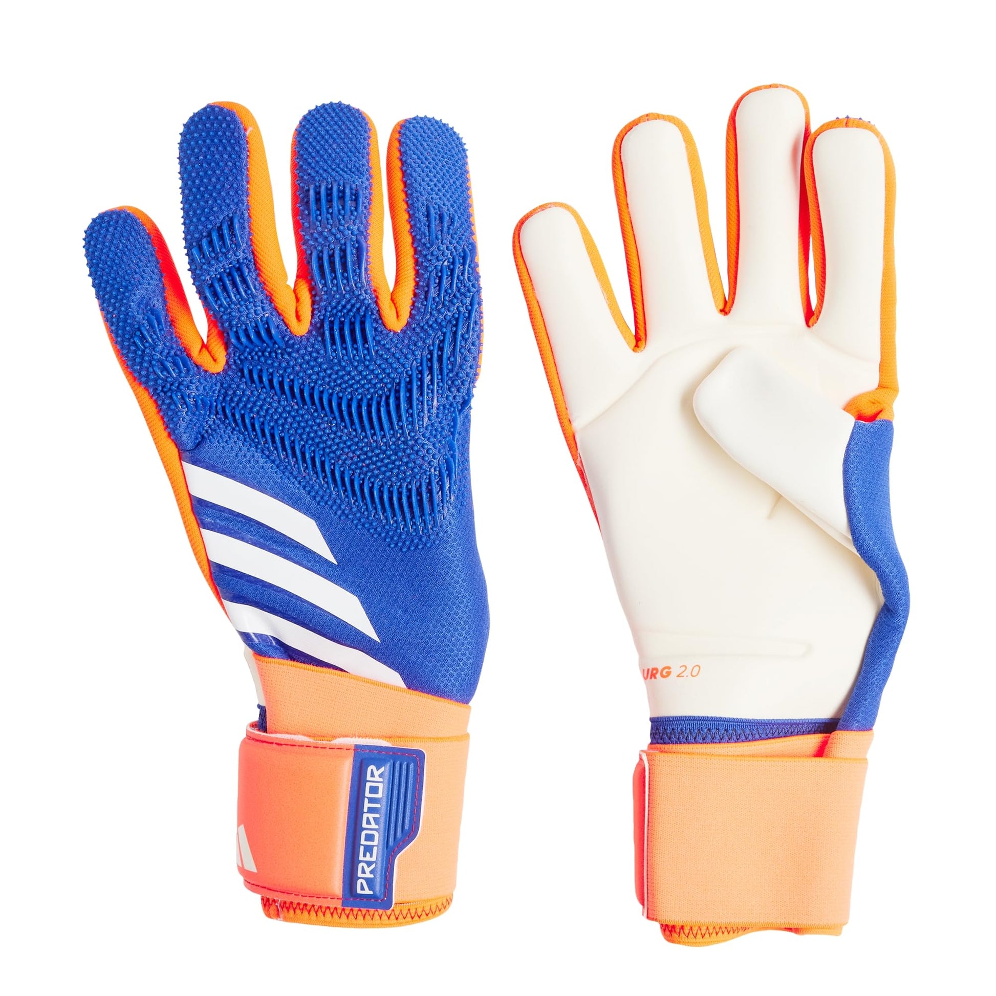 adidas Unisex Competition Goalie Gloves Lucid Blue/Solar Red/White 10 - Renee Lane Company