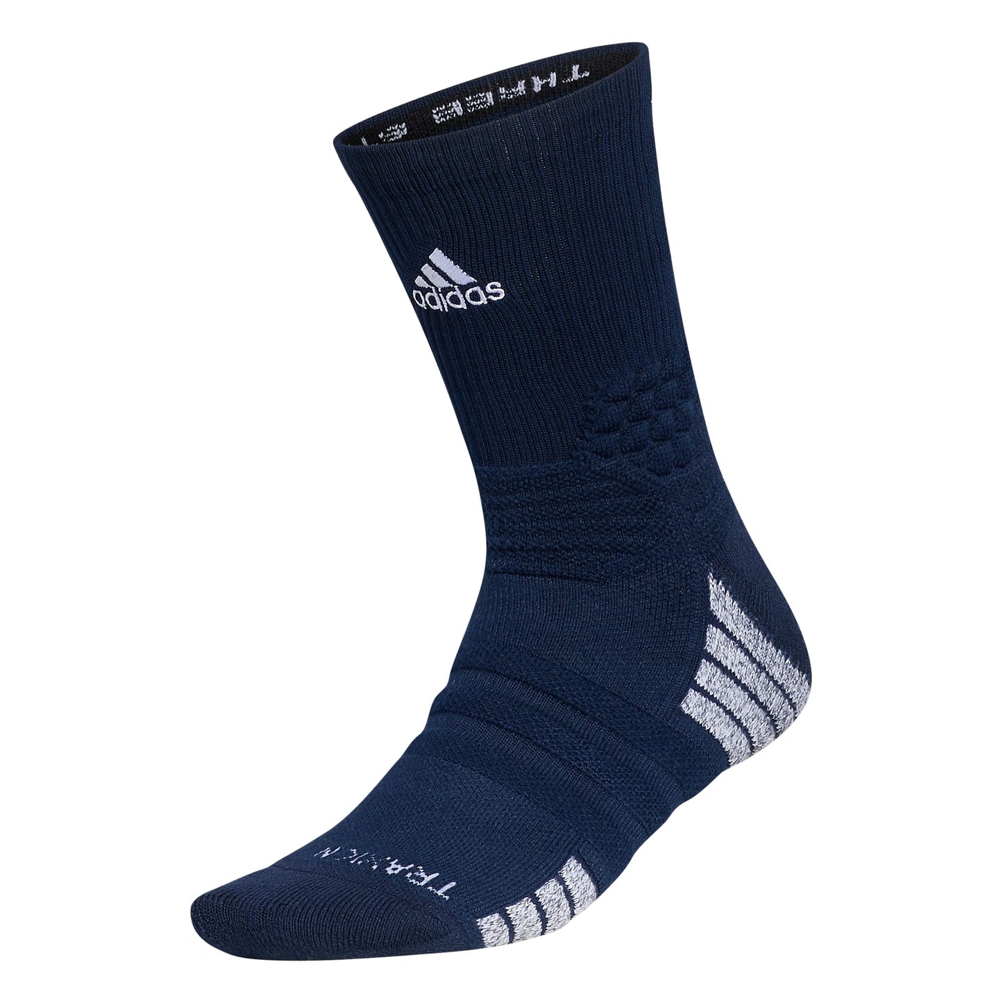 adidas Unisex Creator 365 Basketball Crew Socks (1-Pair) Collegiate Navy/White Large - Renee Lane Company