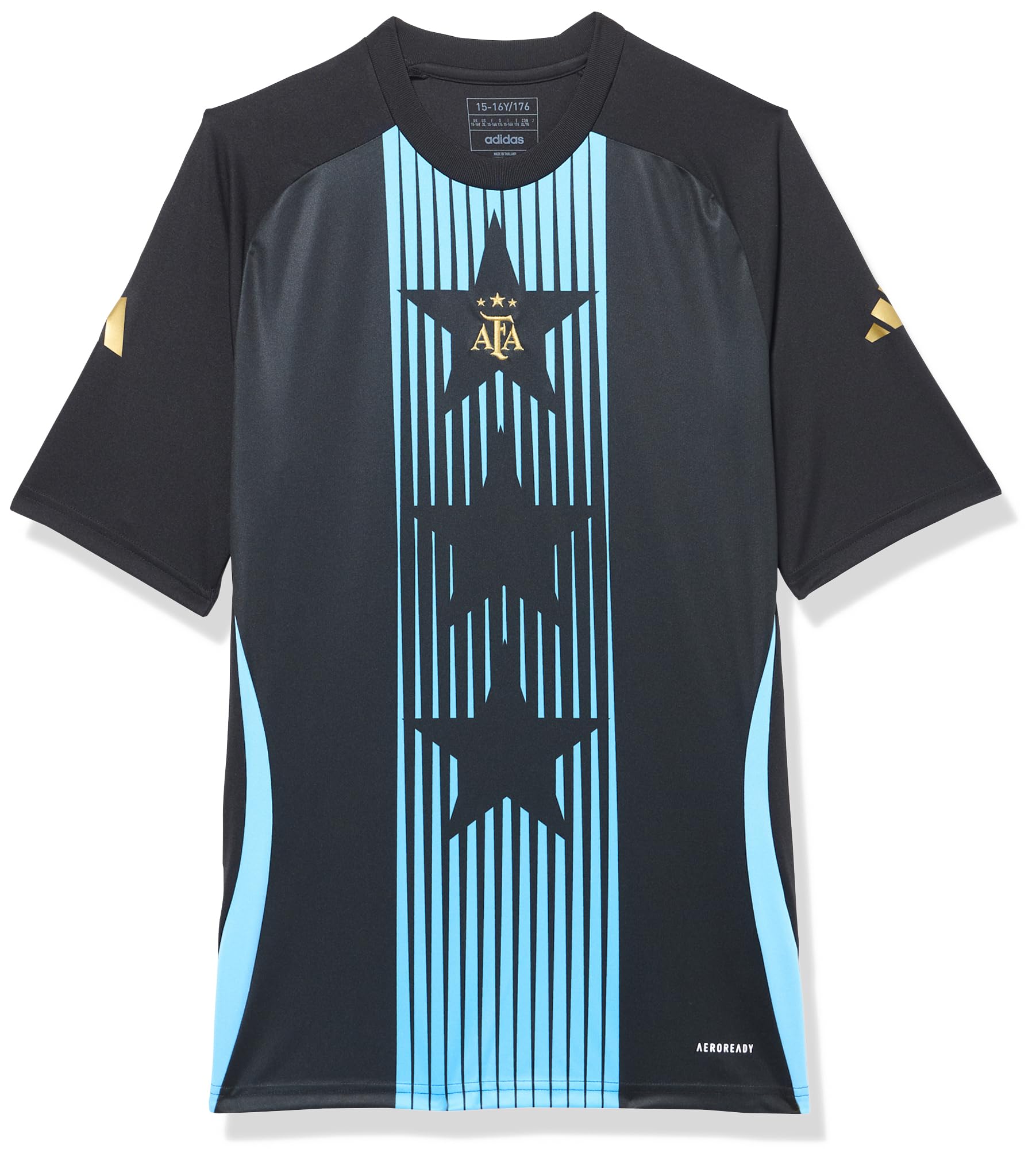 adidas Unisex Kids Argentina Pre-Match Jersey Black/Blue Burst Small - Renee Lane Company