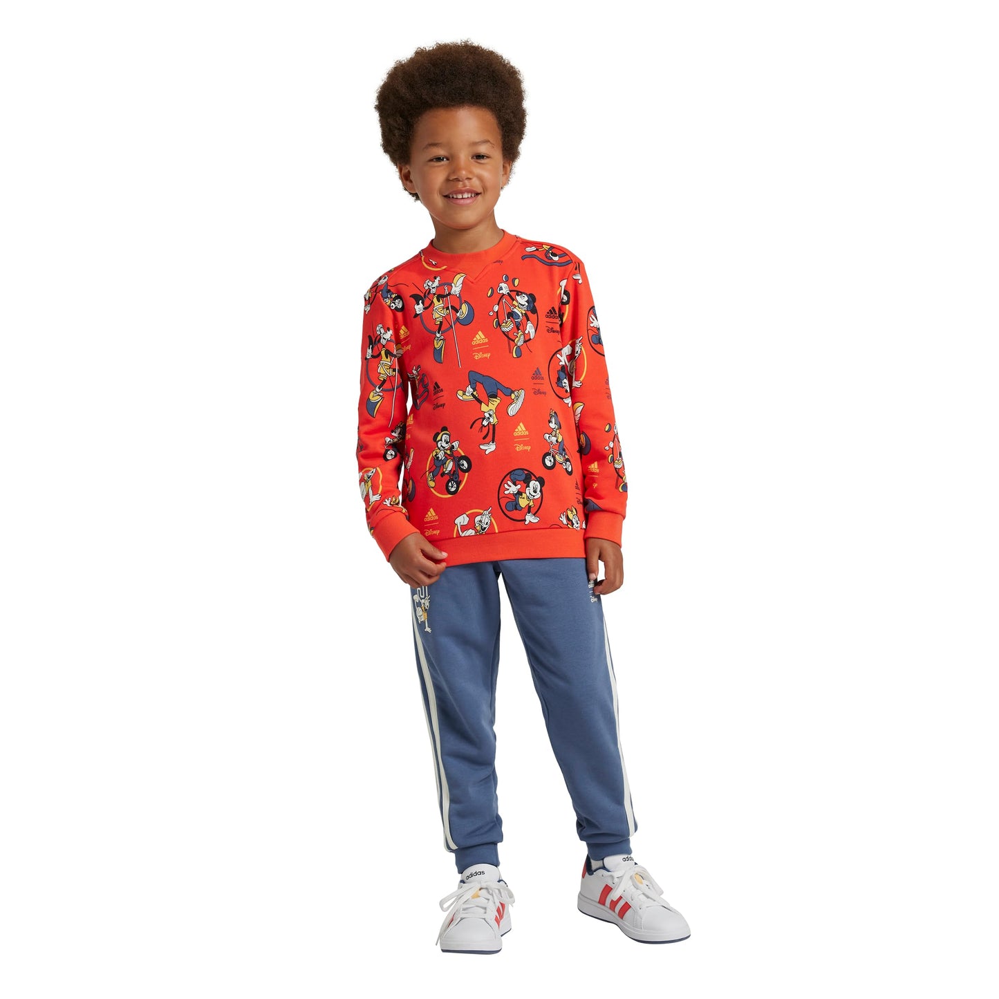 adidas Unisex Kids Disney Mickey Mouse Jogger Set Bright Red/Multicolor - Renee Lane Company