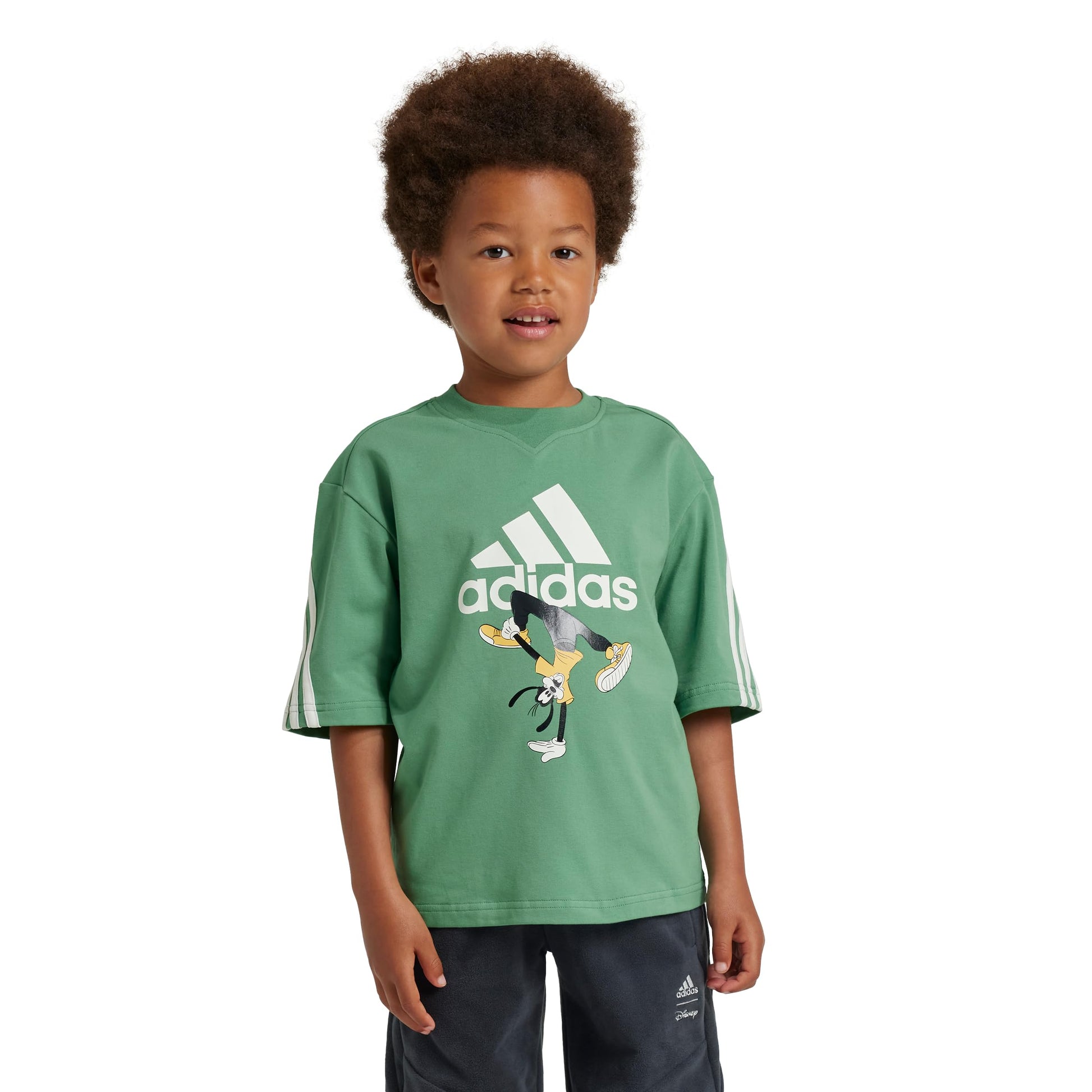 adidas Unisex Kids Disney Mickey Mouse T-Shirt Preloved Green/Off White - Renee Lane Company