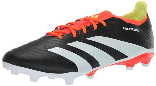 adidas Unisex Predator 24 League Low Firm Ground Sneaker Black/White/Solar Red 5.5 US Men - Renee Lane Company