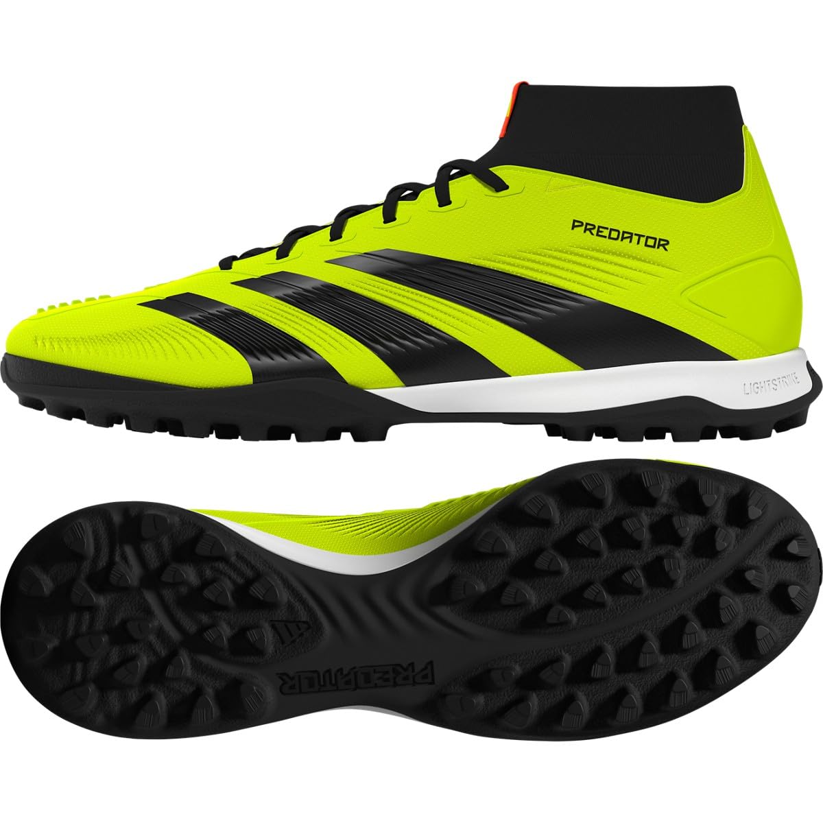 adidas Unisex Predator 24 League Turf Sneaker Team Solar Yellow/Black/Solar Red 9 US Men - Renee Lane Company