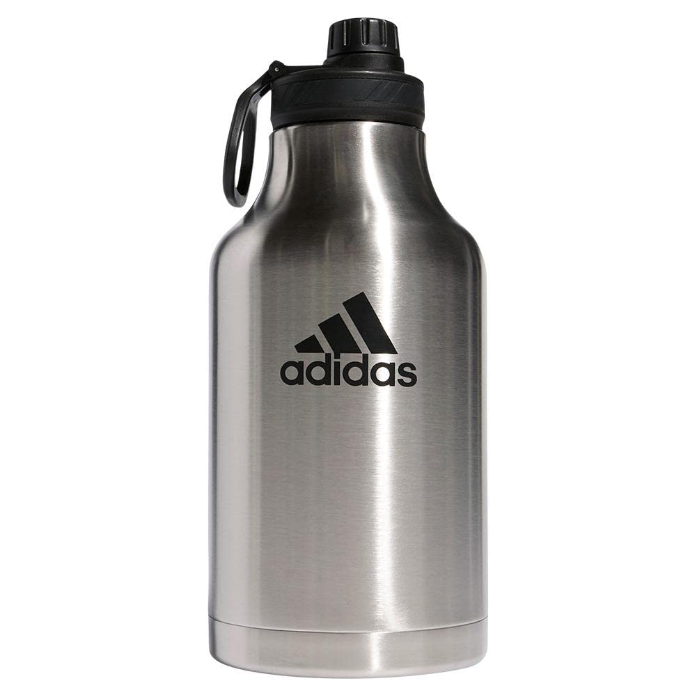 adidas Water Bottle-Metal Insulated Leak-Proof Durable Sport Hydration Stainless Steel/Black 62 oz - Renee Lane Company