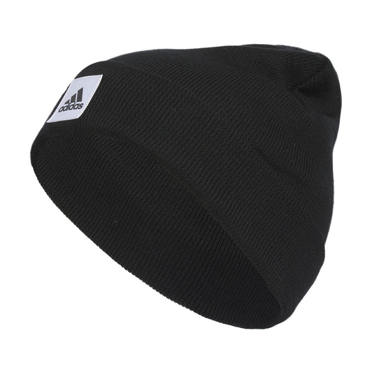 adidas Womens 1x1 Beanie Standard fit Cuffed Acrylic Knit hat/Cap for Winter Black/White F23 One Size - Renee Lane Company