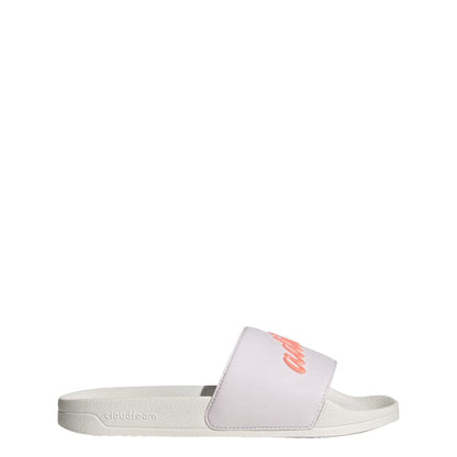 adidas Womens Adilette Slides Almost Pink/Acid Red/Chalk White 8 - Renee Lane Company