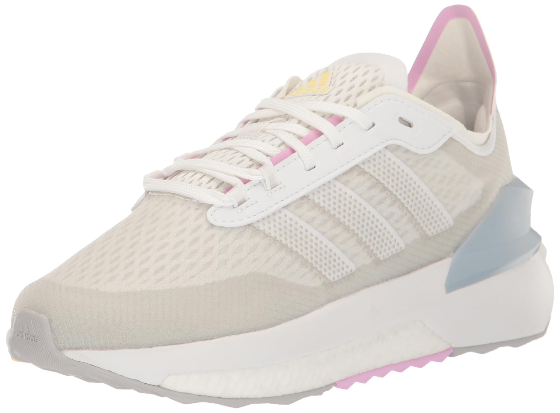 adidas Womens Avryn Sneaker White/White/Wonder Blue 6 - Renee Lane Company