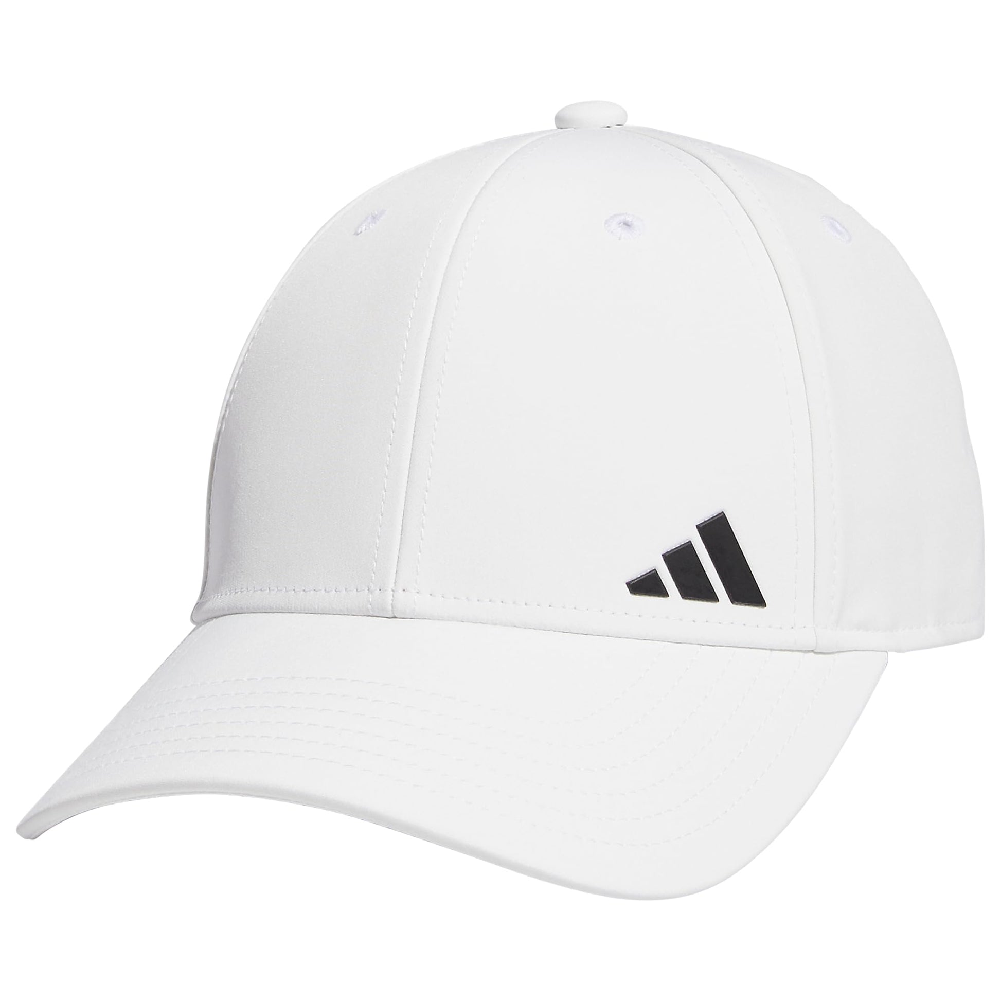 adidas Womens Backless Ponytail Hat Adjustable Fit Baseball Cap White/Black One Size - Renee Lane Company