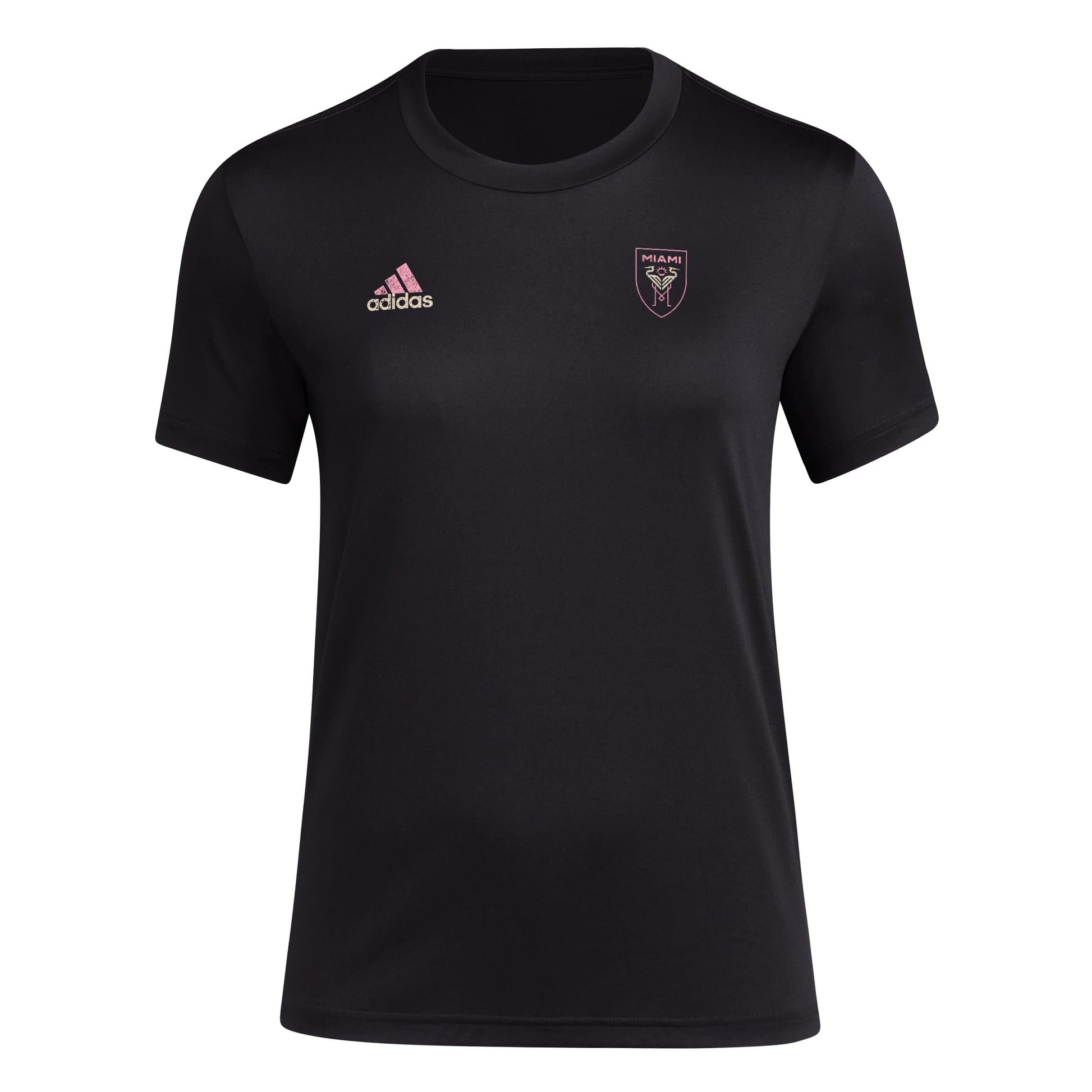 adidas Womens CF Short Sleeve Pre-Game T-Shirt Black/Club Inter De Futbol Miami XX-Large - Renee Lane Company