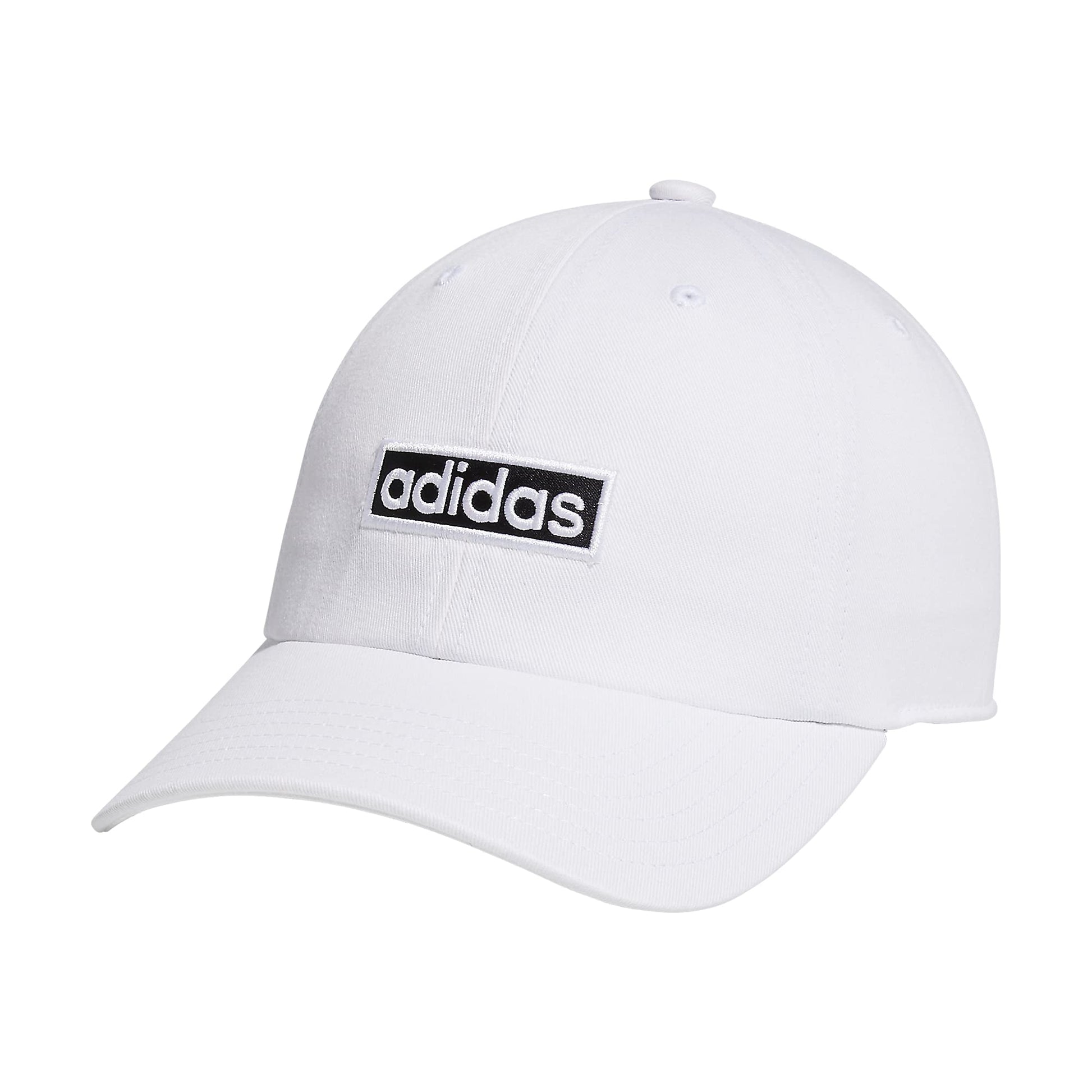 adidas Womens Contender Relaxed Adjustable Cap White/Black One Size - Renee Lane Company