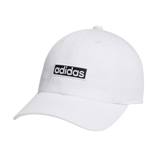 adidas Womens Contender Relaxed Adjustable Cap White/Black One Size - Renee Lane Company