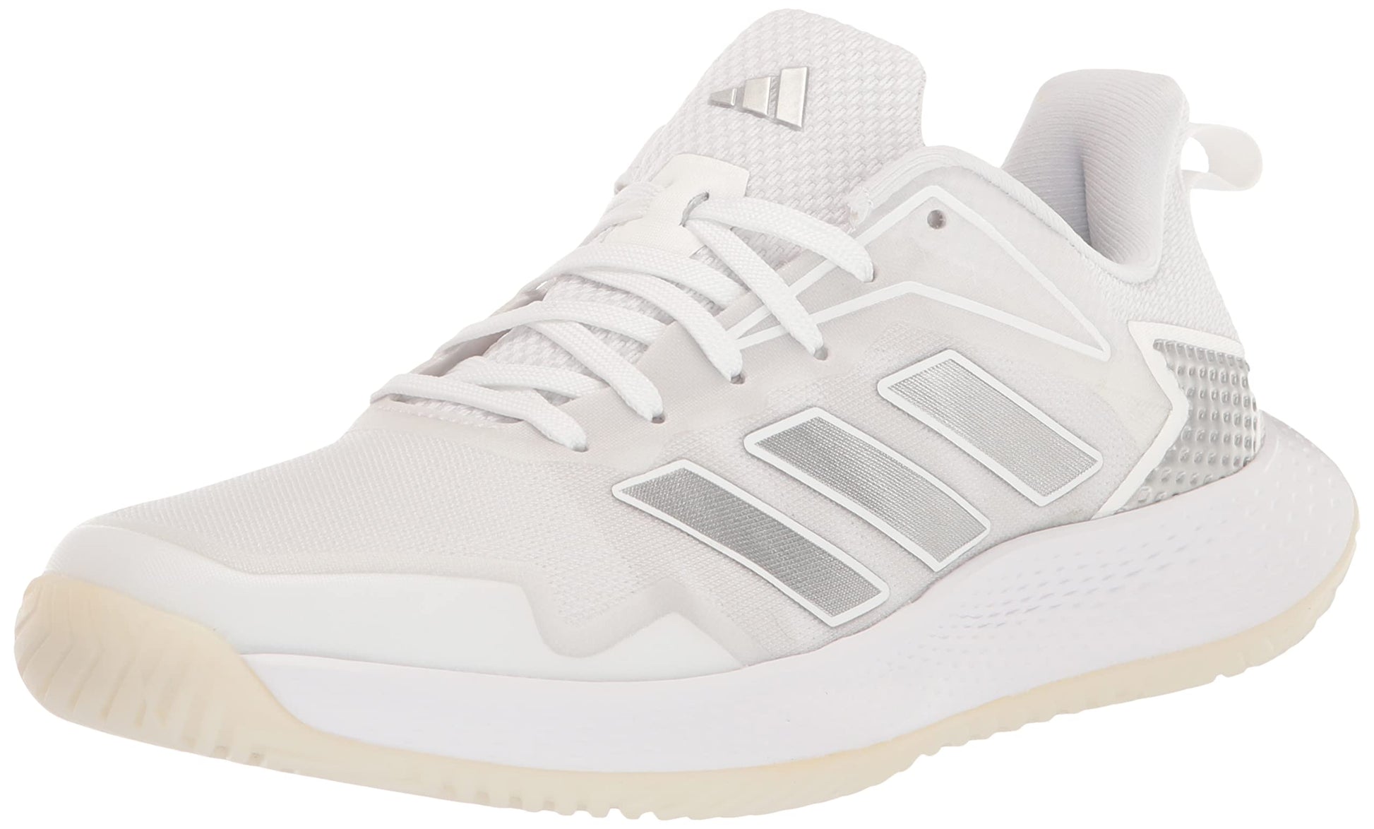 adidas Womens Defiant Speed Sneaker White/Silver Metallic/Grey One 11.5 - Renee Lane Company