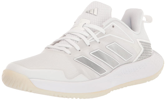 adidas Womens Defiant Speed Sneaker White/Silver Metallic/Grey One 11.5 - Renee Lane Company