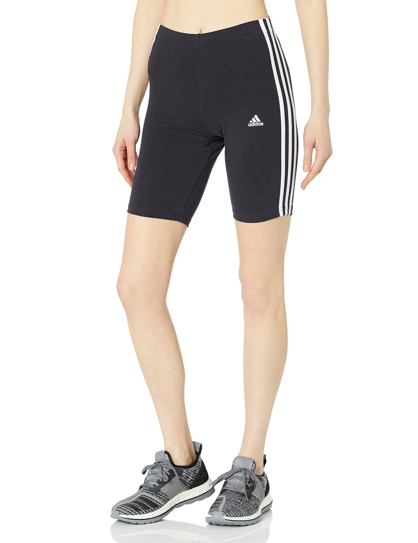 adidas Womens Essentials 3-Stripes Bike Shorts Legend Ink/White Medium - Renee Lane Company