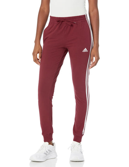 adidas Womens Essentials Slim 3-Stripes Shorts Shadow Red/White X-Small - Renee Lane Company