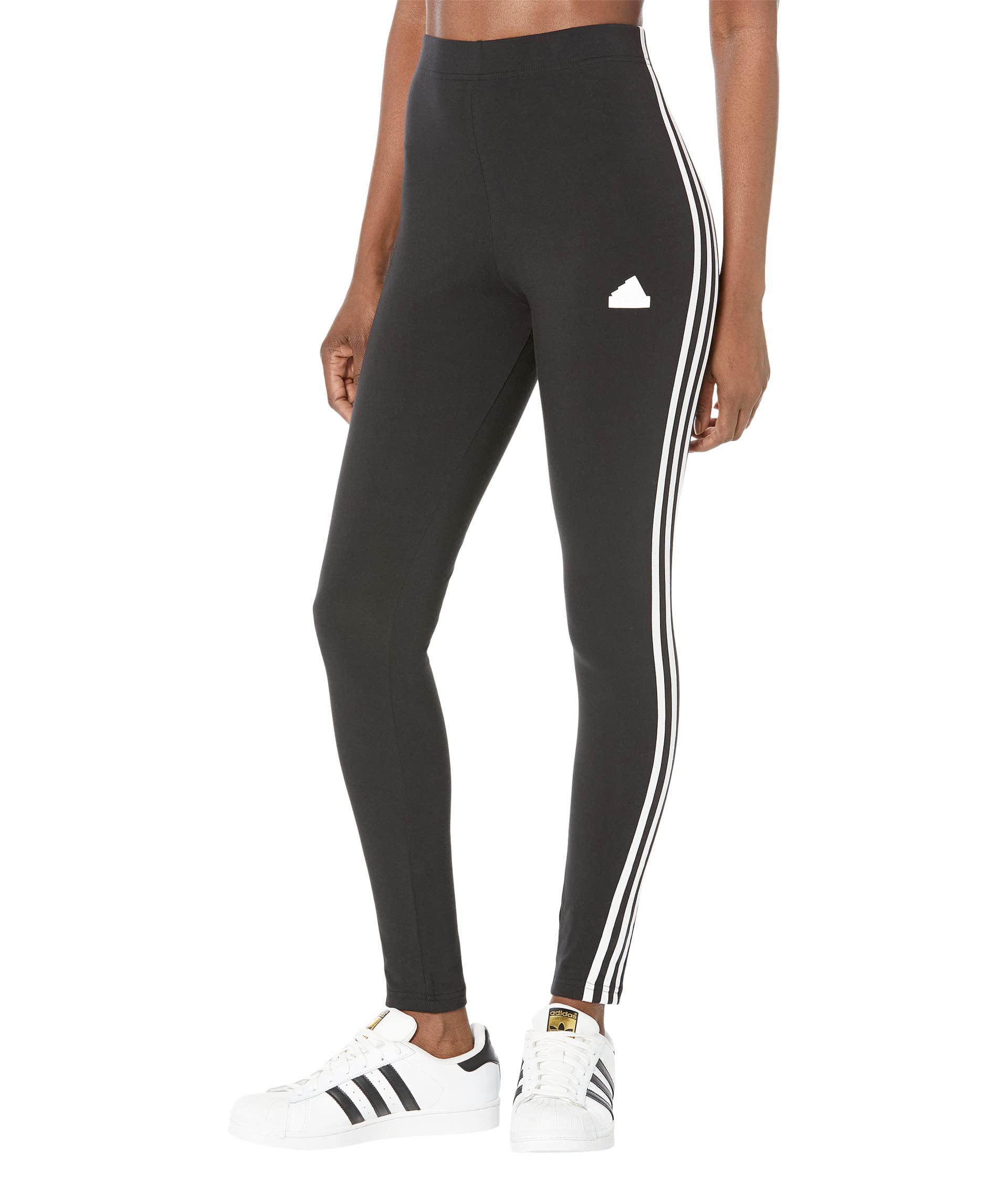 adidas Womens Future Icon Three Stripes Leggings Black Medium - Renee Lane Company