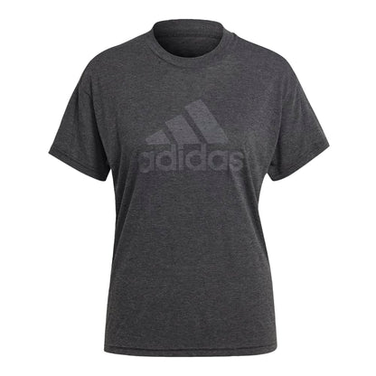 adidas Womens Future Icons Winners 3.0 T-Shirt Black Melange/Grey X-Large - Renee Lane Company