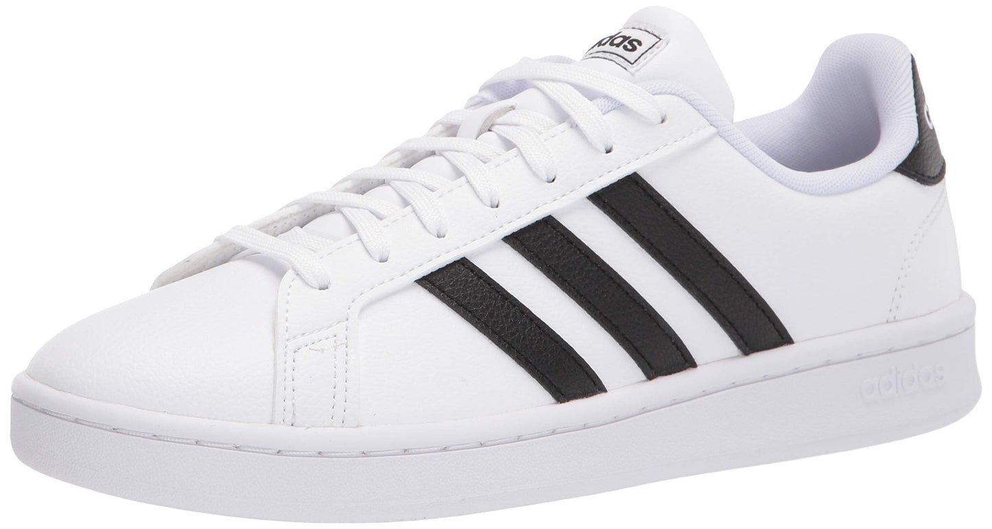 adidas Womens Grand Court Shoe White/Black/White 8.5 - Renee Lane Company