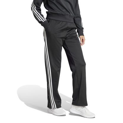 adidas Womens Iconic Warpping 3-Stripes Snap Track Pants Black/White - Renee Lane Company
