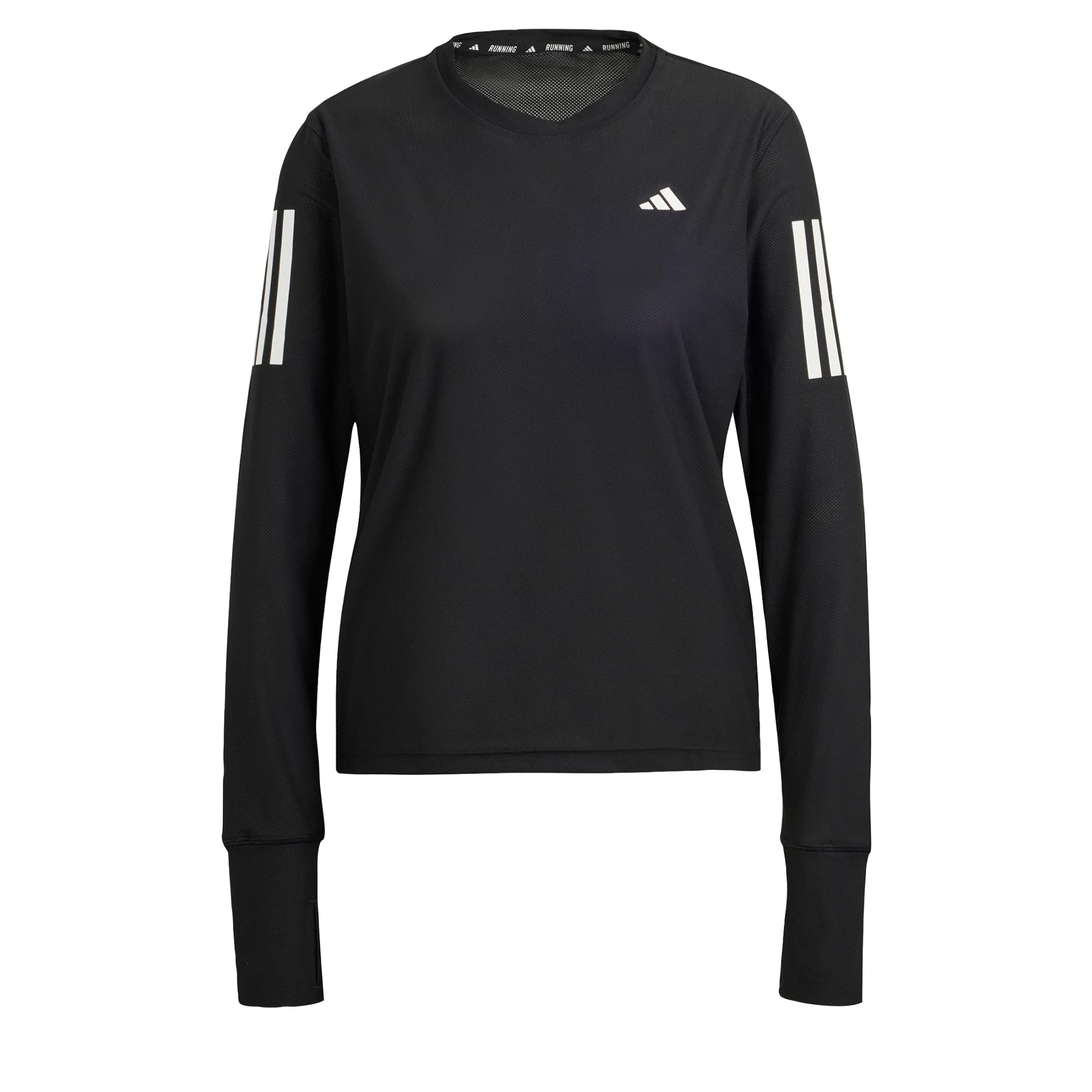 adidas Womens Own The Run Long Sleeve T-Shirt Black - Renee Lane Company