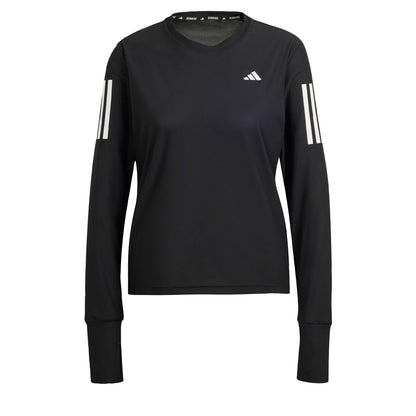 adidas Womens Own The Run Long Sleeve T-Shirt Black - Renee Lane Company