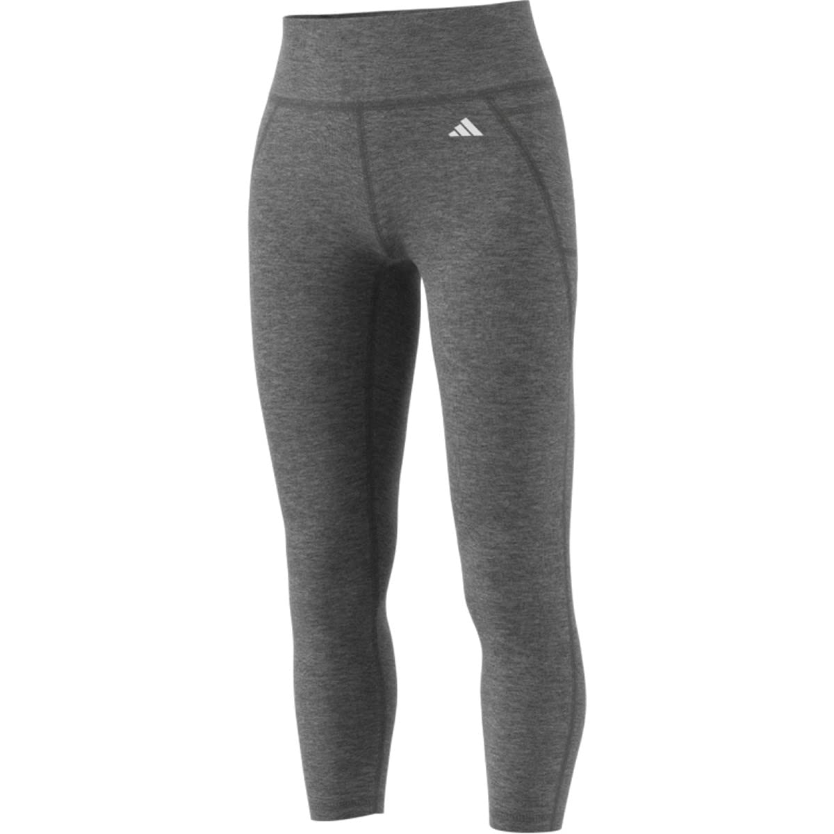 adidas Womens Plus Size Optime Stash Pocket High Waisted 7/8 Tights Dark Grey Heather 1X - Renee Lane Company