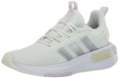 adidas Womens Racer TR23 Sneaker Crystal Jade/Silver Metallic/White 6 - Renee Lane Company