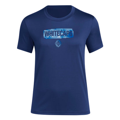 adidas Womens Short Sleeve Pre-Game T-Shirt Team Navy Blue/Vancouver Whitecaps X-Large - Renee Lane Company