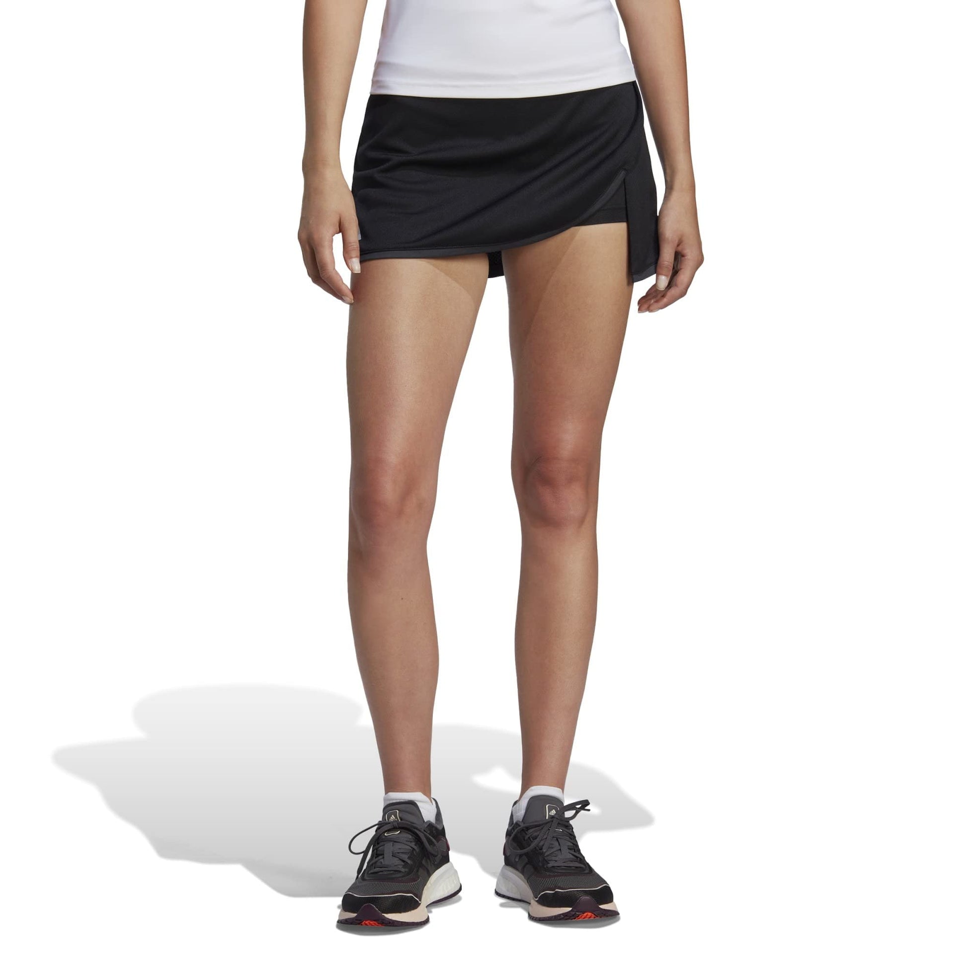 adidas Womens Size Club Tennis Skirt Black Medium/Tall - Renee Lane Company