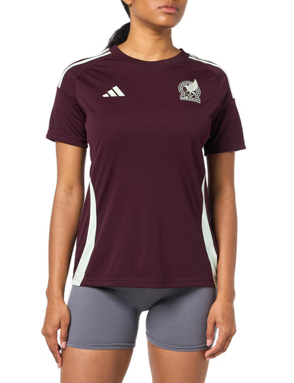 adidas Womens Standard Mexico 2024 Home Fan Jersey Dark Burgundy - Renee Lane Company