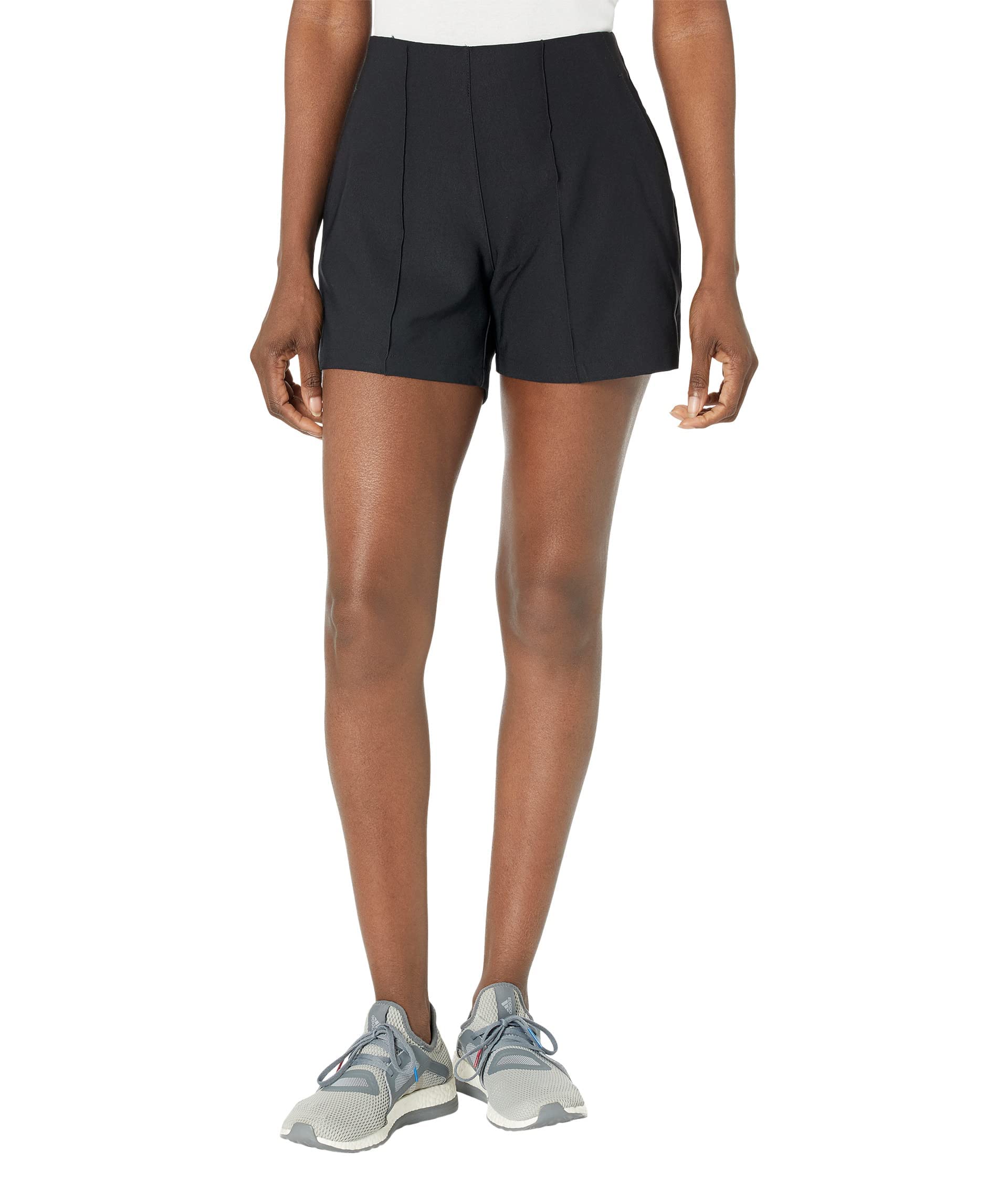 adidas Womens Standard Pintuck Five Inch Pull On Short Black Large - Renee Lane Company