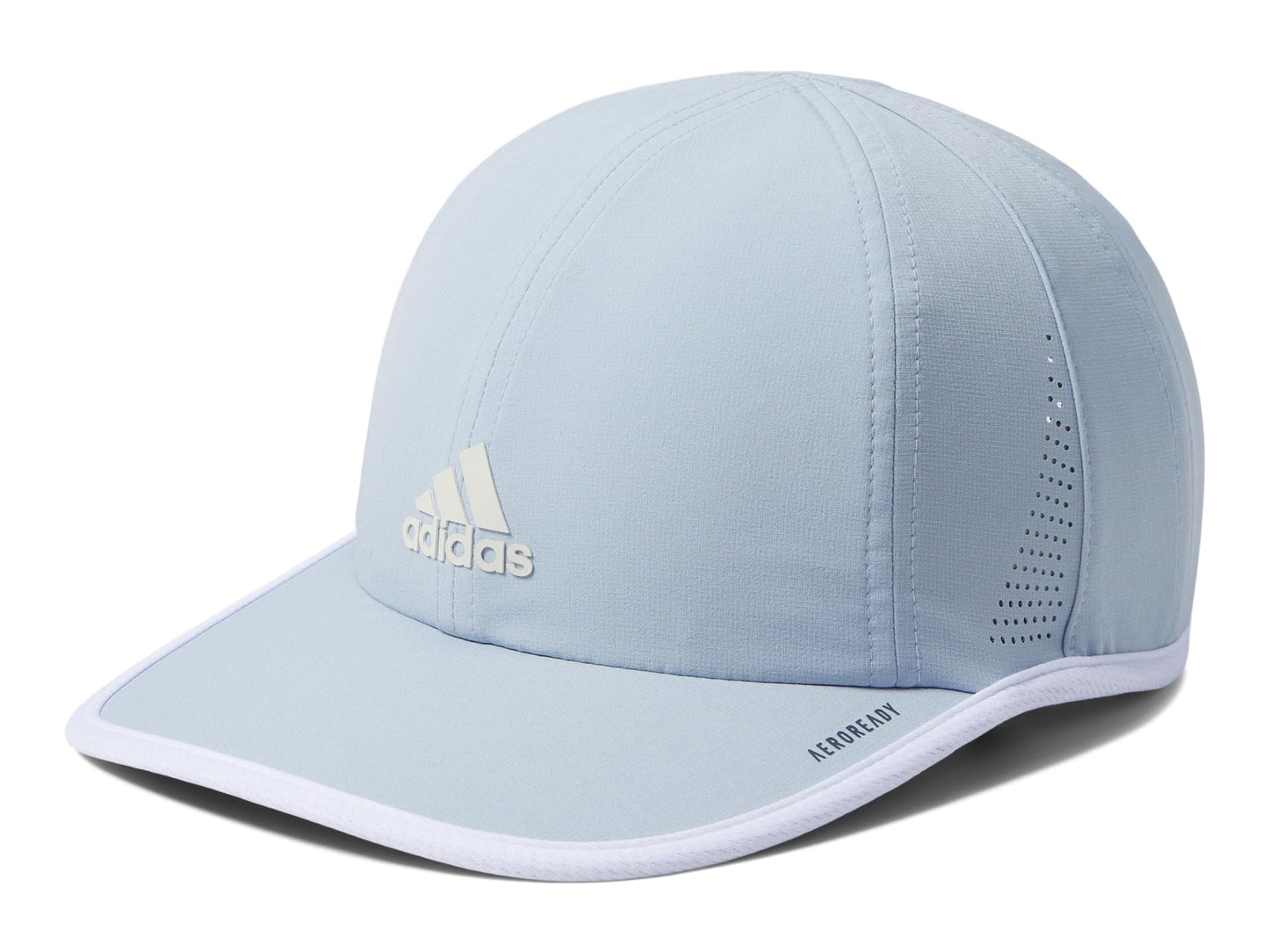 adidas Womens Superlite Cap Discontinued Wonder Blue/White One Size - Renee Lane Company