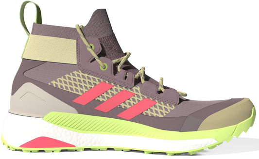 adidas Womens Terrex Free Hiker Gore-Tex Hiking Shoe Magic Mauve/Acid Red/Pulse Lime - 8.5 - Renee Lane Company