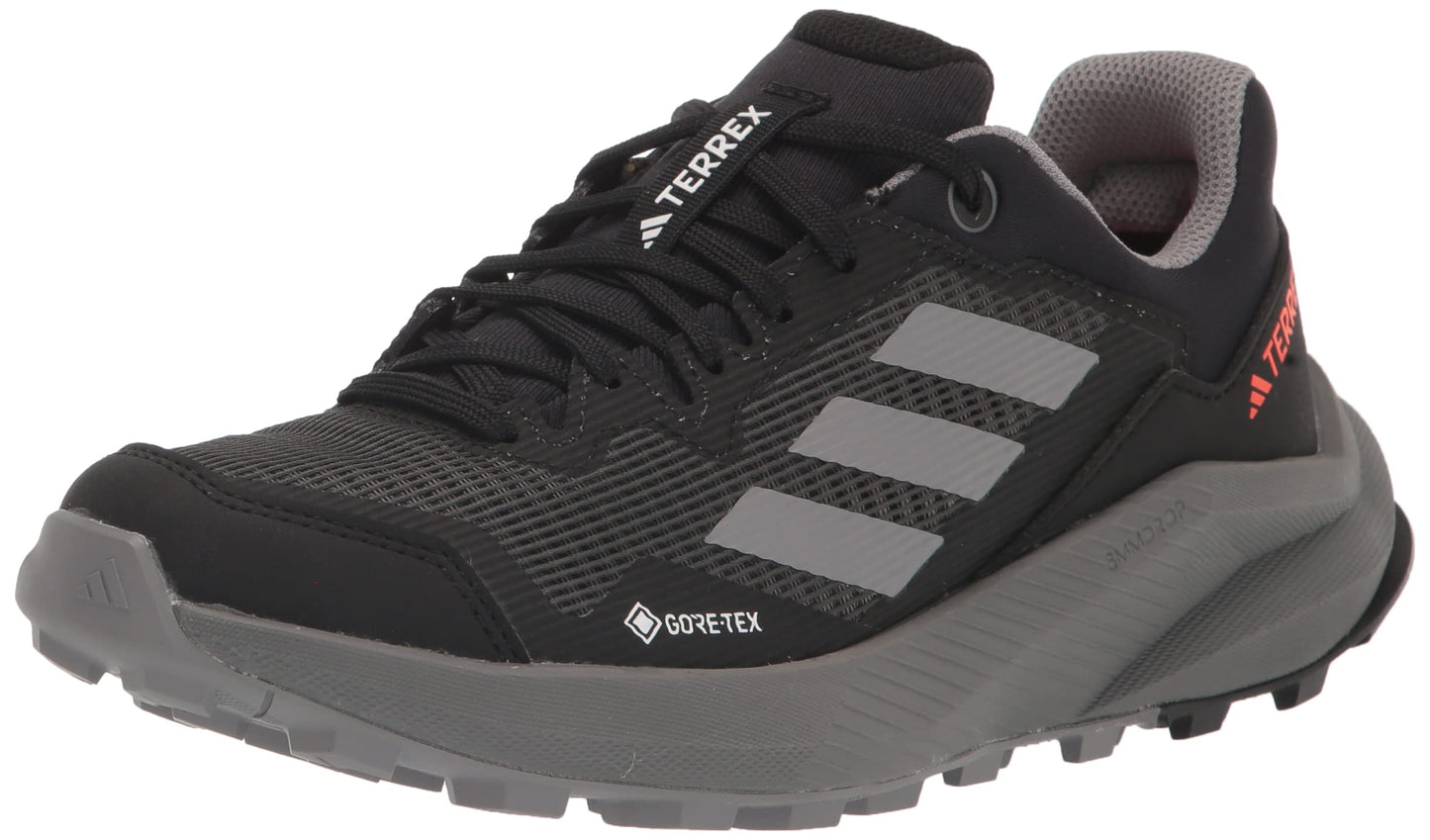 adidas Womens Terrex Trailrider GTX Trail Running Shoe Black/Grey/Grey 5 - Renee Lane Company
