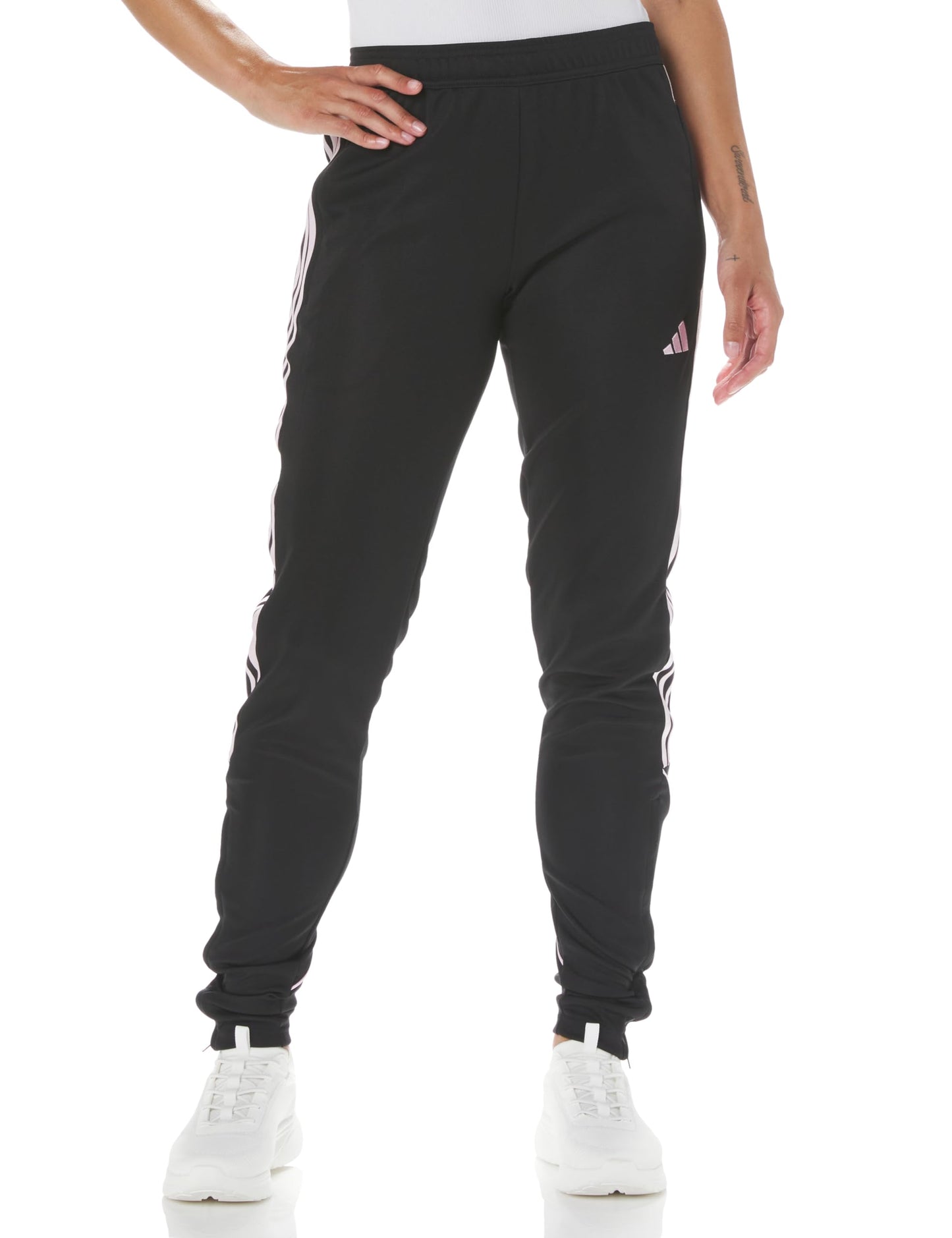 adidas Womens Tiro Pants Black/Clear Pink Large - Renee Lane Company