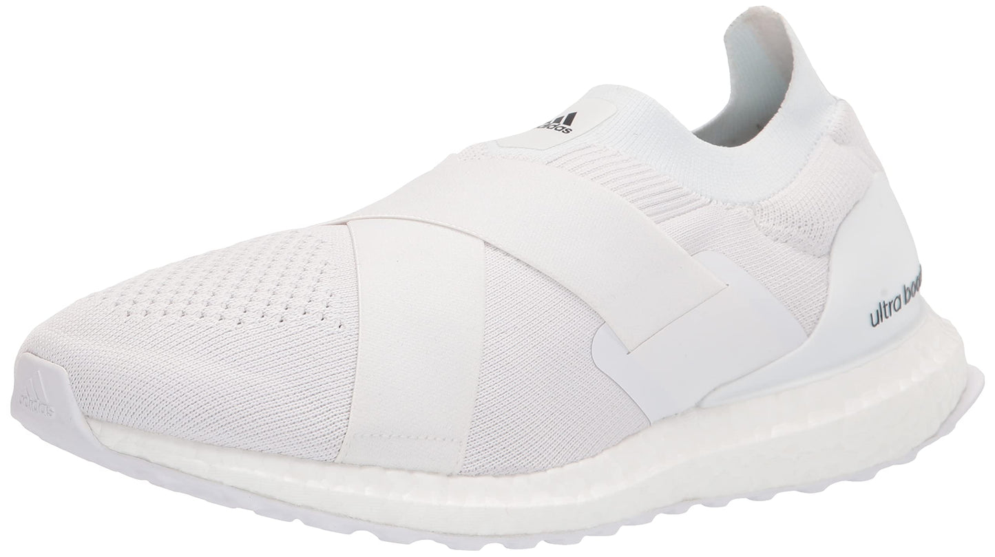 adidas Womens Ultraboost DNA Running Shoe White/White/Acid Orange (Slip-on) 8 - Renee Lane Company